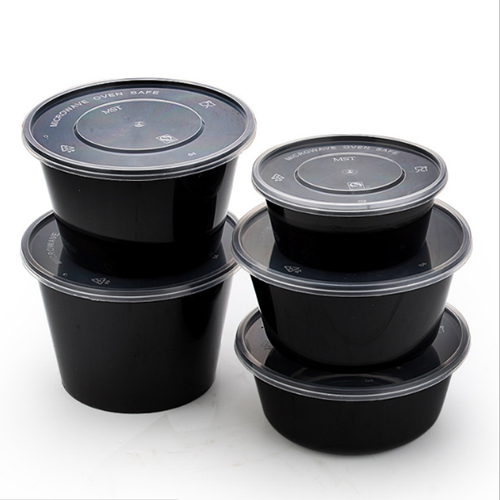  round plastic PP food container with lid