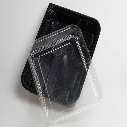take away plastic black PP food container